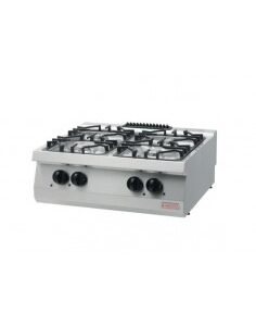 Cocina a gas sobremesa 800mm OSOG 8070 L 4 fuegos 5018 - Imagen 1