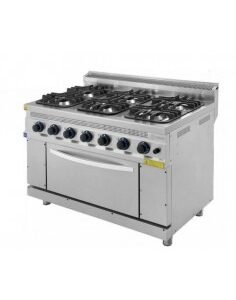 Cocina Gas con Horno Serie 700 TURHAN 1200mm 6 fuegos 7002 - Imagen 1