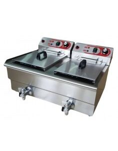 Freidora Eléctrica 10+10L Cuba Doble EF-132V 4,5+4,5KW - Imagen 1
