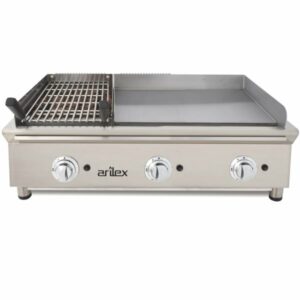 Frytops a gas 65 cm acero de 15 mm cromo duro + Barbacoa a gas 35 cm Línea 600 100FRYGCBN - Imagen 1