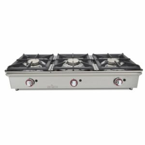 Cocina a gas sobremostrador ARILEX de 3 fuegos de 6 + 6 + 6 Kw 120CGN - Imagen 1