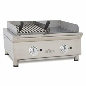 Frytops a gas 35 cm acero de 15 mm cromo duro + Barbacoa a gas 35 cm Línea 600 70FRYGCBN - Imagen 1