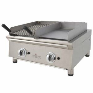 Frytops a gas 35 cm acero rectificado de 15 mm + Barbacoa a gas 35 cm Línea 600 70FRYGRBN - Imagen 1