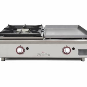 Plancha a gas 40 cm en acero laminado 6 mm + fogón 6 Kw ARILEX 80PGLFN - Imagen 1