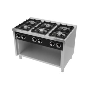 COCINA 6 FUEGOS 750 ESTANTE HR C6F750E - Imagen 1
