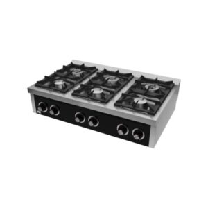 COCINA 6 FUEGOS 750 SOBREMESA HR C6F750S - Imagen 1