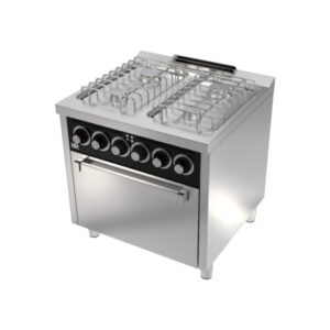 COCINA BASIC 4 FUEGOS 750 CON HORNO ELECTRICO HR CB4F750HE - Imagen 1