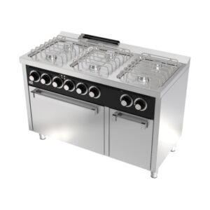 COCINA BASIC 6 FUEGOS 600 CON HORNO ELECTRICO HR CB6F600HE - Imagen 1