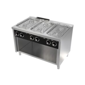 COCINA BASIC 6 FUEGOS 750 ESTANTE HR CB6F750E - Imagen 1