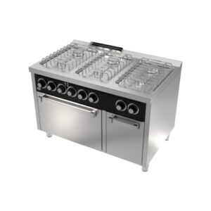 COCINA BASIC 6 FUEGOS 750 CON HORNO ELECTRICO HR CB6F750HE - Imagen 1