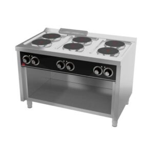 COCINA ELECTRICA 6 PLACAS 750 ESTANTE HR CE6P750E - Imagen 1