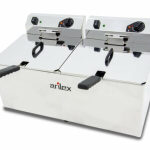 Freidora eléctrica EVOLUTION sin grifo capacidad 12+12 litros con potencia 4,5+4,5 kw monofásica con contactor EVO1212 - Imagen 1