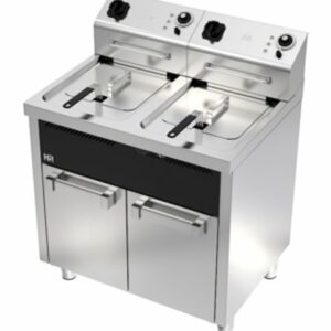 FREIDORA 10L+10L TRIFASICA 6 SERIE 600 ESTANTE HR FD10L10LTRIF600E - Imagen 1