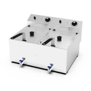 FREIDORA 10L+10L CON GRIFO HR FD10L10LC - Imagen 1