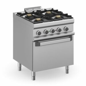 Cocina a gas 4 fuegos 4x7 Kw con Horno Eléctrico Ventilado MFB77FEVXL MAGISTRA PLUS 700 - Imagen 1