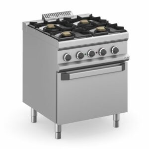 Cocina a gas 4 fuegos 4x5,5 Kw con Horno Eléctrico Ventilado MFB77FEVXS MAGISTRA PLUS 700 - Imagen 1