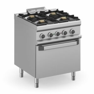 Cocina a gas 4 fuegos 4x7 Kw con Horno Eléctrico Estático MFB77FEXL MAGISTRA PLUS 700 - Imagen 1