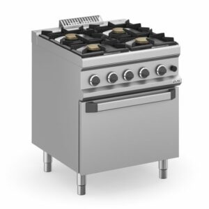 Cocina a gas 4 fuegos 4x5,5 Kw con Horno a Gas MFB77FGXS MAGISTRA PLUS 700 - Imagen 1