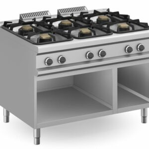 Cocina a gas 6 fuegos 6x5,5 Kw con Mueble MFB912AXXS MAGISTRA PLUS 900 - Imagen 1