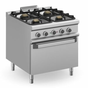 Cocina a gas 4 fuegos 4x5,5 kW con Horno Eléctrico MFB98FEXXS MAGISTRA PLUS 900 - Imagen 1