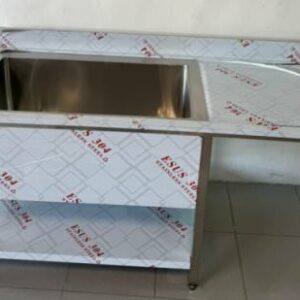 Fregadero con hueco de lavavajillas 1600mm X 700mm X 850H, Cuba grande 900mm X 500mm X 380H,
Espesor 1mm - Imagen 1